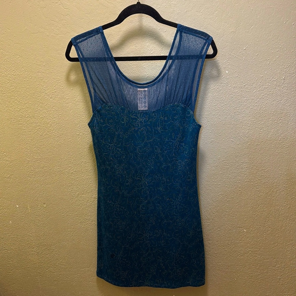 FREE PEOPLE Starlight Dragonfly Party Dress Fitting Bodycon MINI L